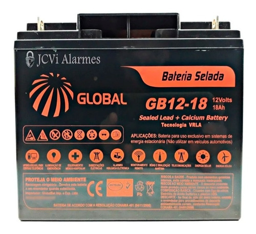 Kit 05 Baterias Seladas Global 12v 18ah Nobreaks Sms Nhs Apc