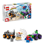 Kit De Construcción Lego Marvel 10782 Hulk Vs. Rhino, 110pzs