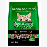 Arena Sanitaria Para Gatos 100% Vegetal Ecológica 2 Kg Topk9