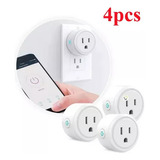 4pieza Enchufes Inteligentes Contacto Interruptor Wifi Alexa