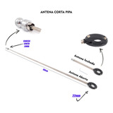 Antena Corta Pipa Moto Anti Cerol Guidão Aço Inox Retrátil 