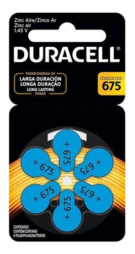 Pack 6 Pilas Duracell Activair 675 Audífonos - Prophone