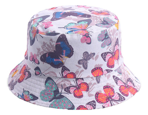 Elegante Sombrero De Pescador Estampado Plegable A La Moda J