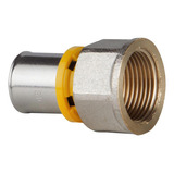 Conector Gás Tubo Pex Prensar 20mm X 3/4 Fêmea Fixo 