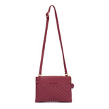 Cartera Juanita Jo Pequeña Bandolera Syrax Dama De Mujer Color Bordeaux Diseño De La Tela