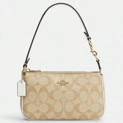 Bolsa De Mano Coach Signature Canvas Color Beige | Meses sin interés