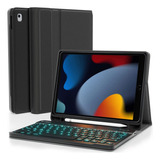 Funda Con Teclado Con Ñ Para iPad 10.2  8 9 Inalámbrico Bt