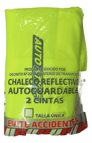 Chaleco Reflector Autoguardable De Dos Lineas