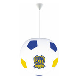 Lampara Colgante Pelota De Futbol Azul Y Oro 25cm + Led 7 W