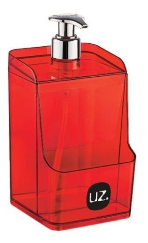 Porta Detergente Uz Vermelho Translucido - 9 X 18 Cm