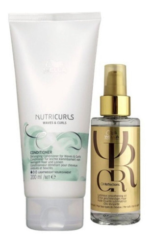 Condicionador Wella Nutricurls + Wella Oil Reflections 100ml