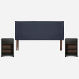 Set Muebles Maurice King Azul Tela / Rosen