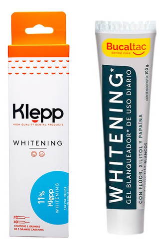 Klepp Whitening Menta 11% + Bucal Tac Whitening Gel Dental