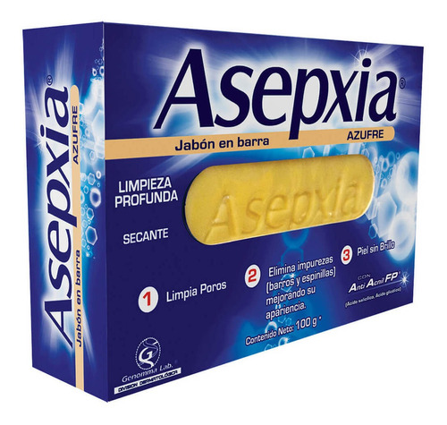 Asepxia Jabón Azufre X 100 G