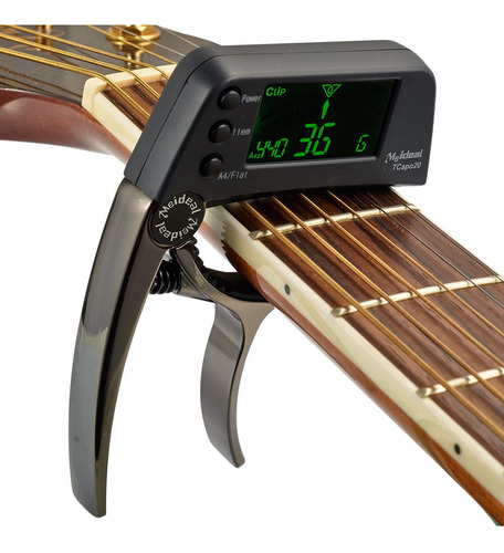 Sintonizador Lcd 2 En 1 Para Guitarra Cromática Capo Tcapo20