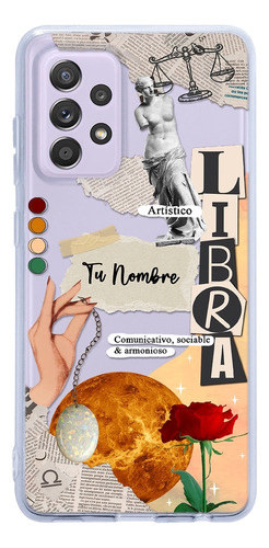 Funda Para Galaxy Mujer Signo Zodiaco Libra Con Tu Nombre