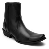 Bota Botin Hombre Tipo Vaquera Vestir De Piel Inmoda 1603-1