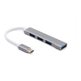 Hub Aluminio Usb C - 4 Puertos Usb -compatible Mac Win Linux