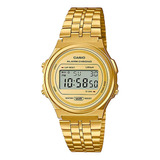 Relógio Casio Masculino Ref: A171weg-9adf Vintage Dourado