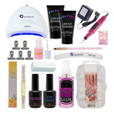 Kit Poligel Polygel Unhas Completo Lixadeira Cabine Sun One