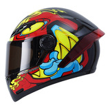 Casco Integral Ich-501_sp Garto Negro Brillant Rojo Visor Sm