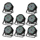 8 Cañón Led Reflector 36x1 Rgb Audiorítmico Estrobo Dmx Pack