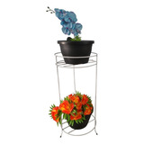 Suporte Vaso Planta Flores 2pv  Chão 25x60 Torre Branco Top 