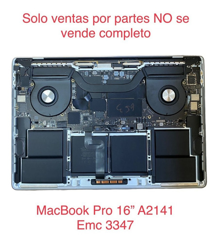 Macbook Pro A2141 Emc 3347 2019 Ventas Solo Por Partes