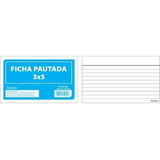 Ficha Pautada 3x5 Pacote Com 100 Folhas