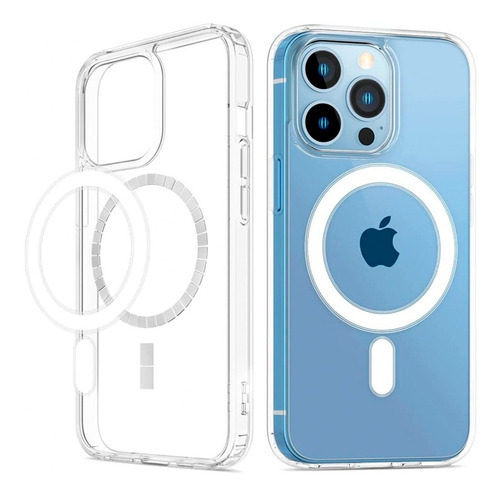 Estuche Funda Transparente Magnética Anti Golpe Para iPhone 