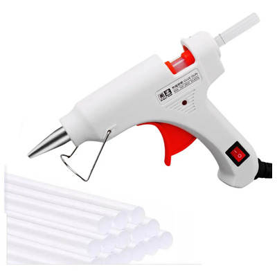 Pistola Silicon Caliente Eléctrica DH 40W con 30 Barras y Punta Fina Antigoteo | MercadoLibre