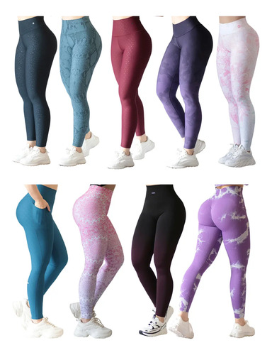 Paquete De 15 Leggins Elite Gala Sport Licra Colombiana