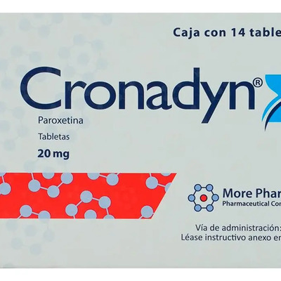 Cronadyn Tabletas 20 Mg, 14 Tabletas | Meses sin interés
