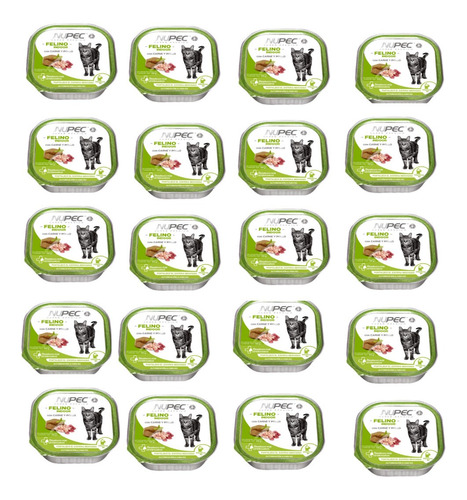 Pack 20 Latas Nupec Felino Indoor 100g