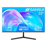 Monitor Sansui De 22 Pulgadas Ips 75 Hz Fhd 1080p Puertos Hd