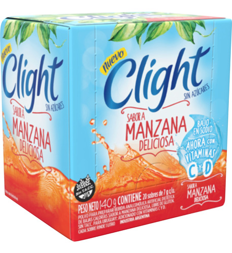 Jugo Clight Manzana Por Caja 20x8g Mayorista Blister