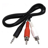 Cable Audio 2 Rca 1 Miniplug 3.5 Stereo 1,5m Pc Notebooks