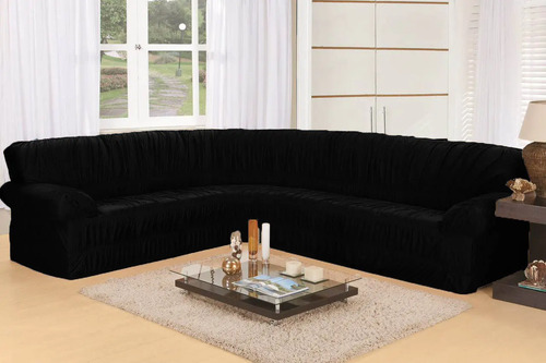 Capa Sofa Canto Com Braço Ate 7 Lugares Em L Varias Cores#9