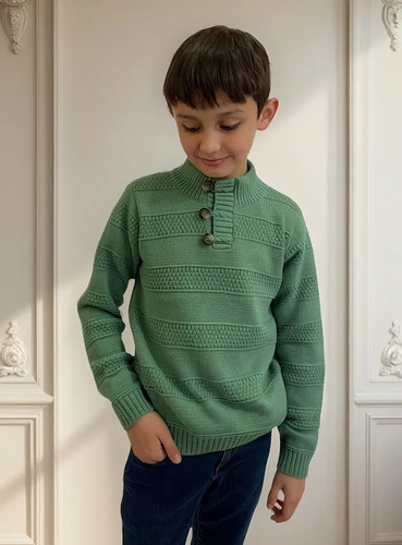 Suéter De Punto Fino Tejido Para Niño Casual Formal Dey Kids