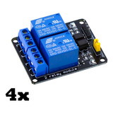 4x Módulo Rele Relé 5v 2 Canais Para Arduino Pic Raspberry