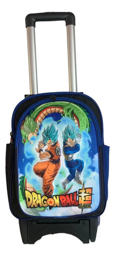 Mochila Escolar Con Carrito Básica Primaria Llantitas Gel
