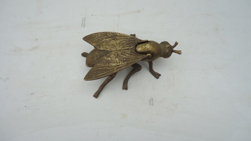 Cenicero Mosca Bronce Antiguo