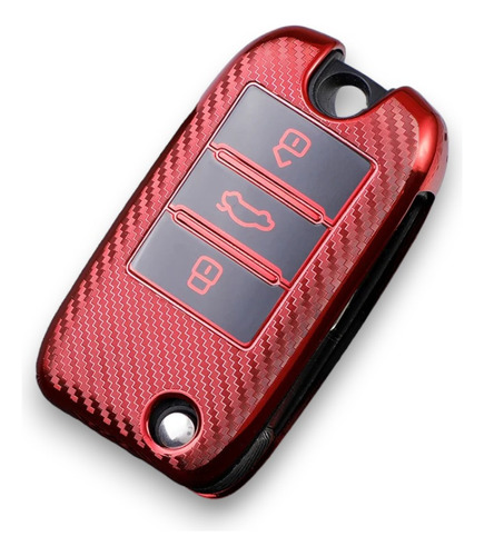 Funda Protectora Para Llave Tpu Mg5 Grabado Tipo Fibra De Ca