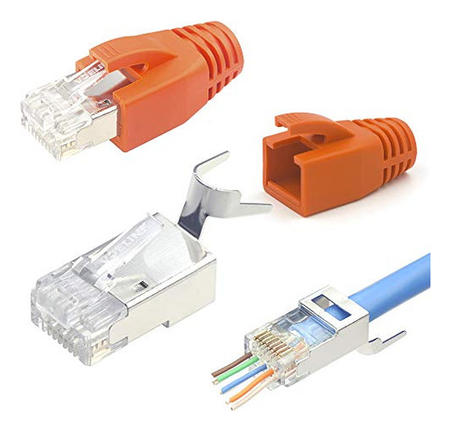 Conectores Rj45 Cat7 Cat6a Vcelink, Blindados, 30 Unidades