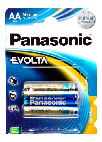 Pila Panasonic Evolta Alcalina Aa Con 2 1.5v Lr6