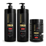 Kit Força C/ Pimenta Bio Extratus Sh 1l + Cond 1l + Másc 1kg