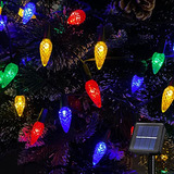 Luces De Navidad Solares C6 Multicolores Exteriores, 50...