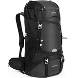 Mochila Camping Liviana Negra Impermeable Ergonomica 50l