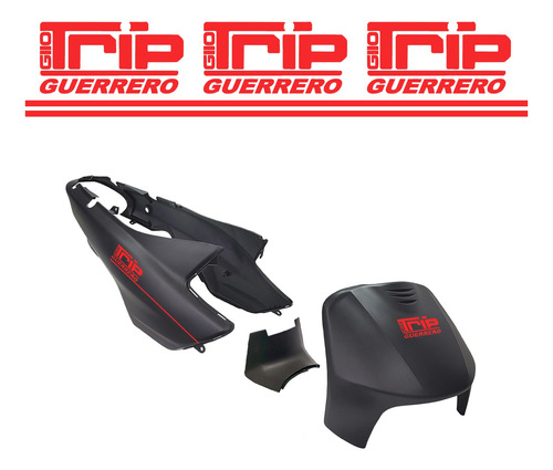 Kit Calcomanias Vinilo Moto Guerrero Trip 110 Rojo