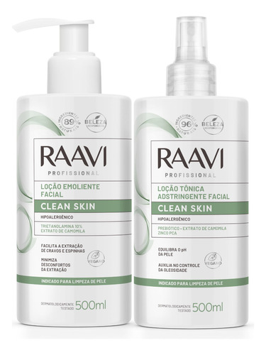 Kit Limpeza E Remoção De Cravos E Espinhas 2 Produtos Raavi